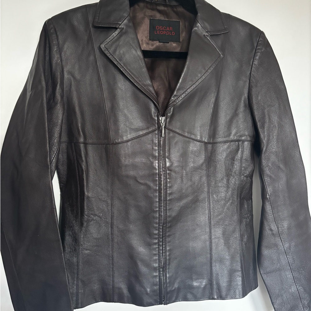 Women's Dark Brown Leather Jacket